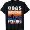 Old Man Fishing Dad Dogs T-Shirt