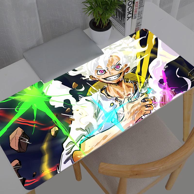 Mouse Pad One Piece Nika Luffy Gamer Notebook Games Mouse Pad XXL Keyboard Pad Large Mousepad Mouse Mat Gaming Desk Mat