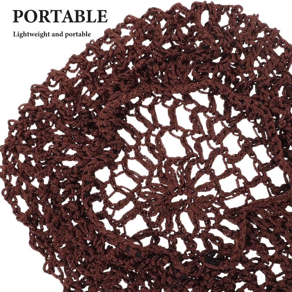 Handmade Crochet Hair Net Snood Women Mesh Wrap Sleep Cap Long Hair Protection Anti- Frizz Prevention Soft Comfortable Fit