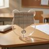 BearShaped Thumb CrystallikeStyle Transparent Acrylic Piano Tailored Case Bear for
