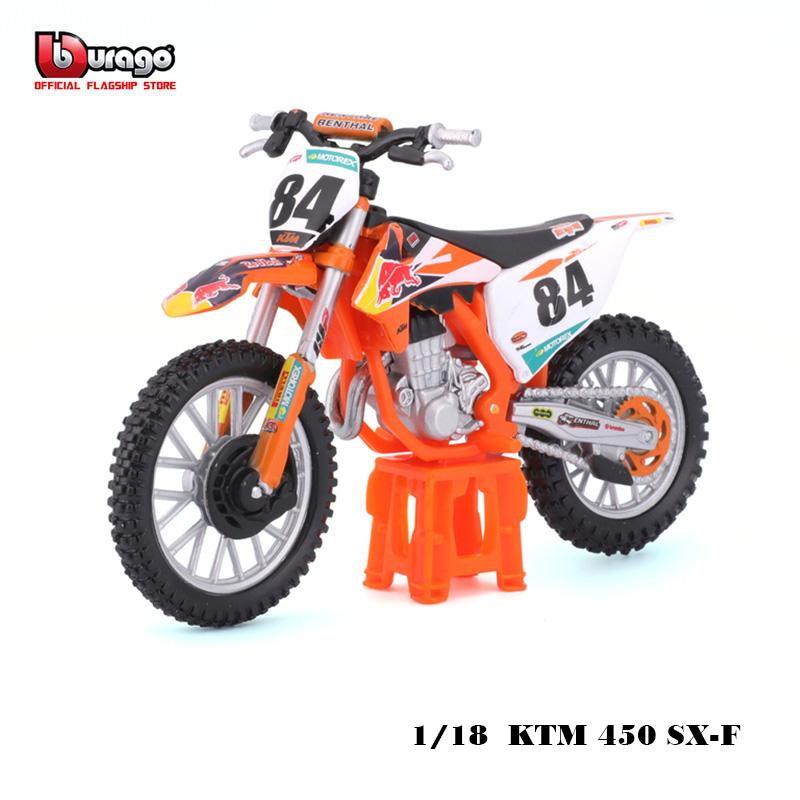 Bburago 1:18 2023 GASGAS RX450F Honda Africa Twin Adventure 790 Adventure R Rally 450F X Diavel S motorcycle model Toy Series