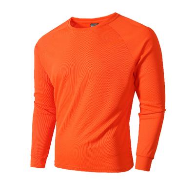 New Slim-Fitting Round-Neck Long-Sleeved T-Shirt For Men, Mesh Fabric, Personalized Style, Casual Base Shirt For Men