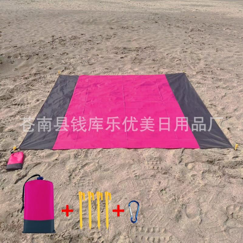 Waterproof Foldable Picnic Blanket Camping Beach Outdoor Use 210x200cm With Sandbags 2-4 Person