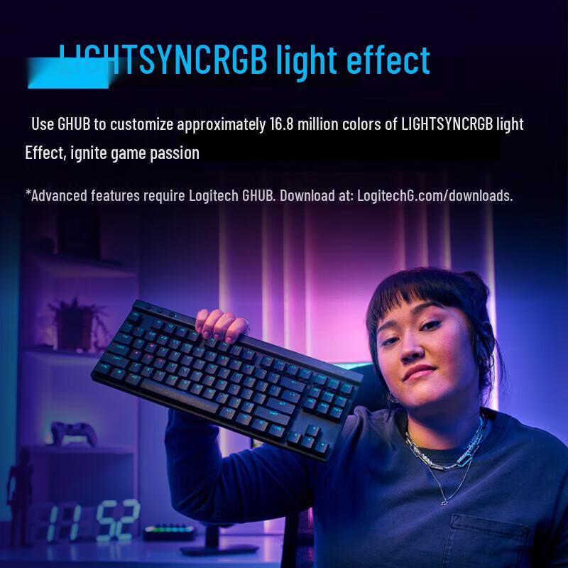 

Logitech G515 TKL Tri-Mode Wireless RGB Mechanical Gaming Keyboard