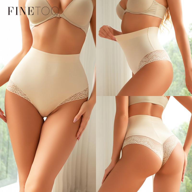 

FINETOO женские трусики с высокой талией, кружевные стринги, мягкое и удобное нижнее белье, сексуальные трусы S чёрный