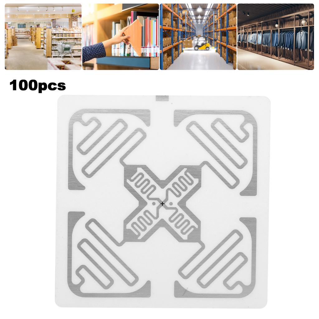 100 ks UHF RFID štítků 860–960 MHz elektronický identifikační štítek pro správu skladového majetku