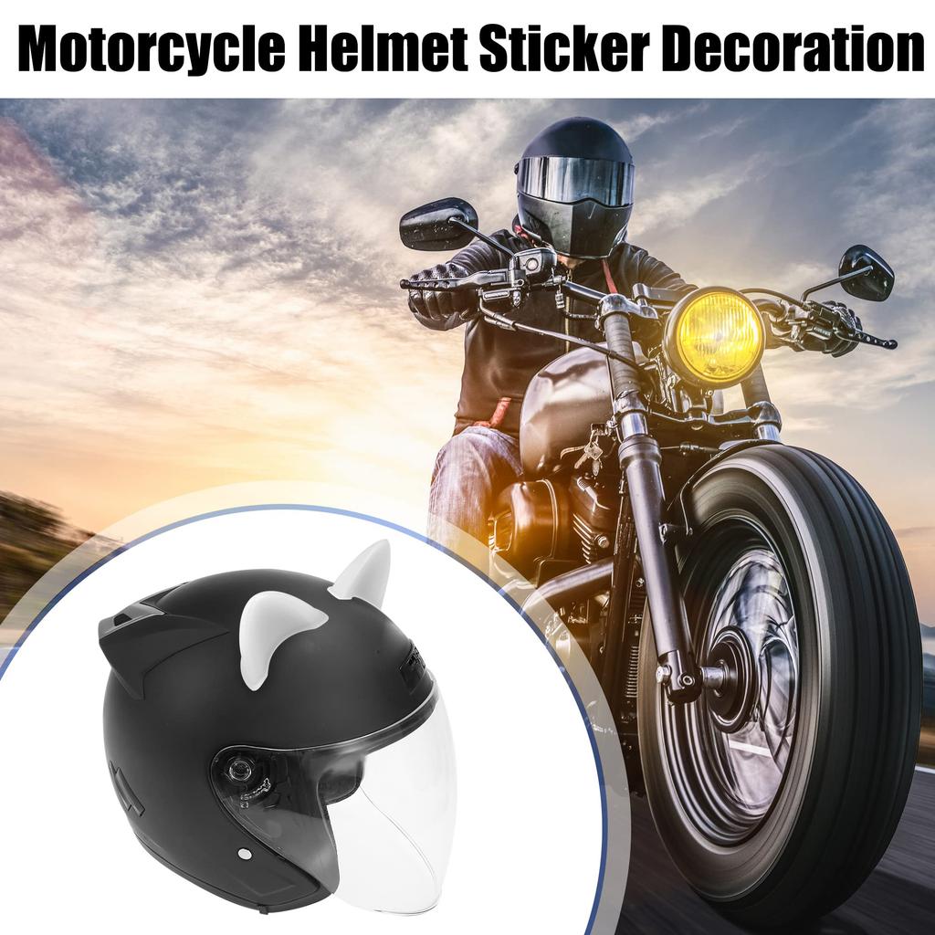 uxcell Devil Horn Decoration Stick Attachment Helmet with Suction Cup Helmet Cover Sticker Cat