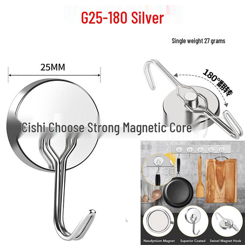 Rust-Proof Rotating Neodymium Magnetic Hook for Refrigerators