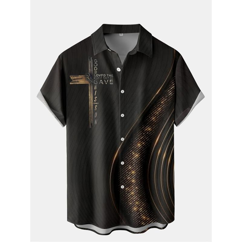 New Hawaii Men's Vintage Shirts Casual Breathable Short Sleeve Tops Beach Party Plaid Tops Short Sleeve Men's Clothing