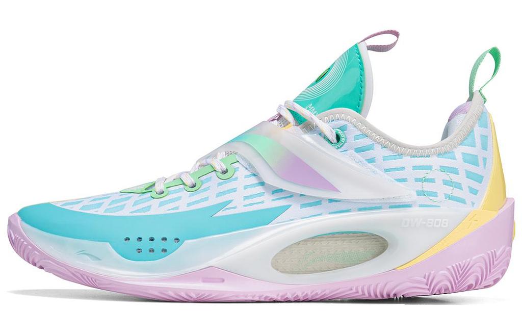 Li Ning Wade 808 2 Cushioning Slip Resistant Abrasion Resistant Low Top Basketball Shoes Men's White Blue ABPT017-1