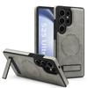 Official Leather Stand Holder Magnetic Case Samsung Galaxy S25 S24 S23 S22 Ultra Plus S24FE for Magsafe Wireless Charging Cover