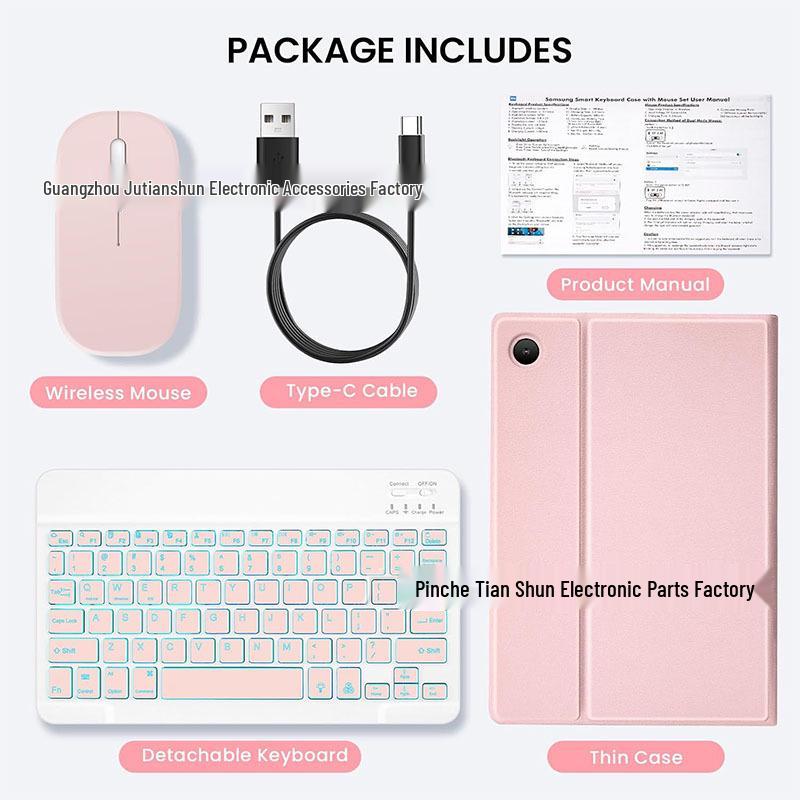 Lenovo Tab M10 Plus Gen 3 Tablet Case with Seven-Color Backlit Bluetooth Keyboard TB125F