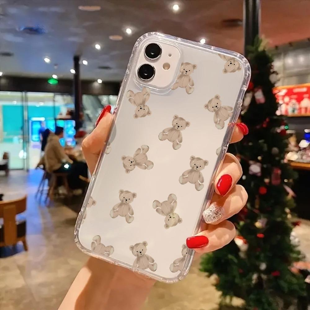 Entzückendes Bären-Design Klare Handyhülle für iPhone 17 16 11 14 13 12 15 Pro Max XS XR X 7 8 Plus 17Air Hülle Bestes Geschenk für Freunde