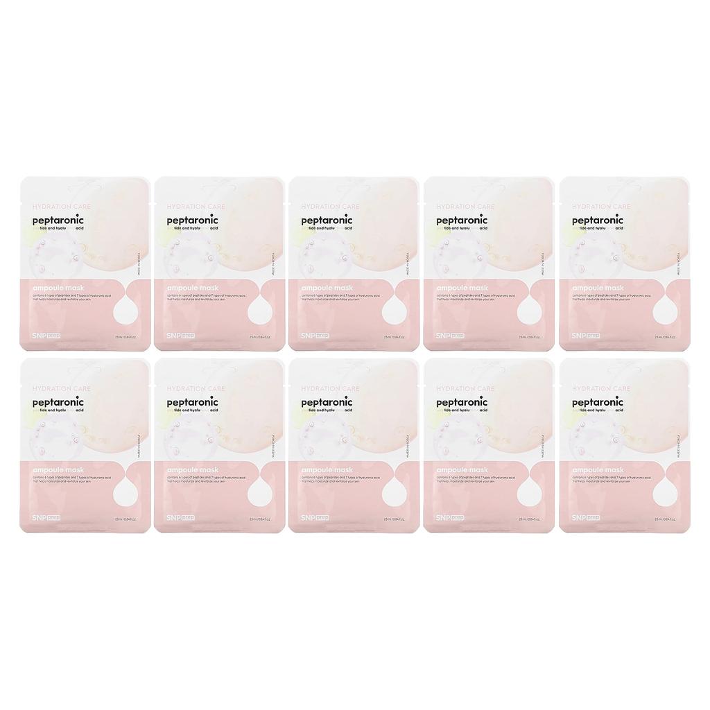 Peptaronic Ampoule Beauty Mask, 10 Sheets, 25Ml (0.84Fl Oz) Each