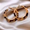 Female Temperament Leopard Print Hoop Earrings For Womens  Jewelry Gothic Girl's Exaggerated Ears Accessories