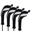 Andux Long Neck Golf Hybrid Club Headcovers with Interchangeable Numbered Tags, Set of 4 (CTMT-01) (White)
