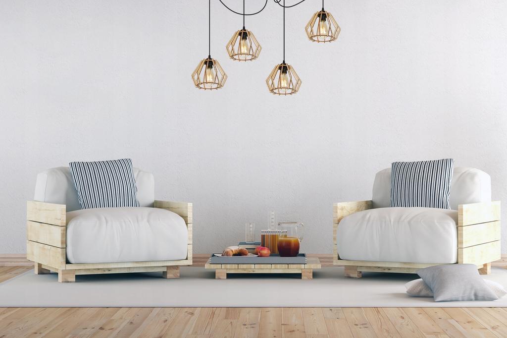 MODERN WOODEN LED CEILING HANGING LAMP