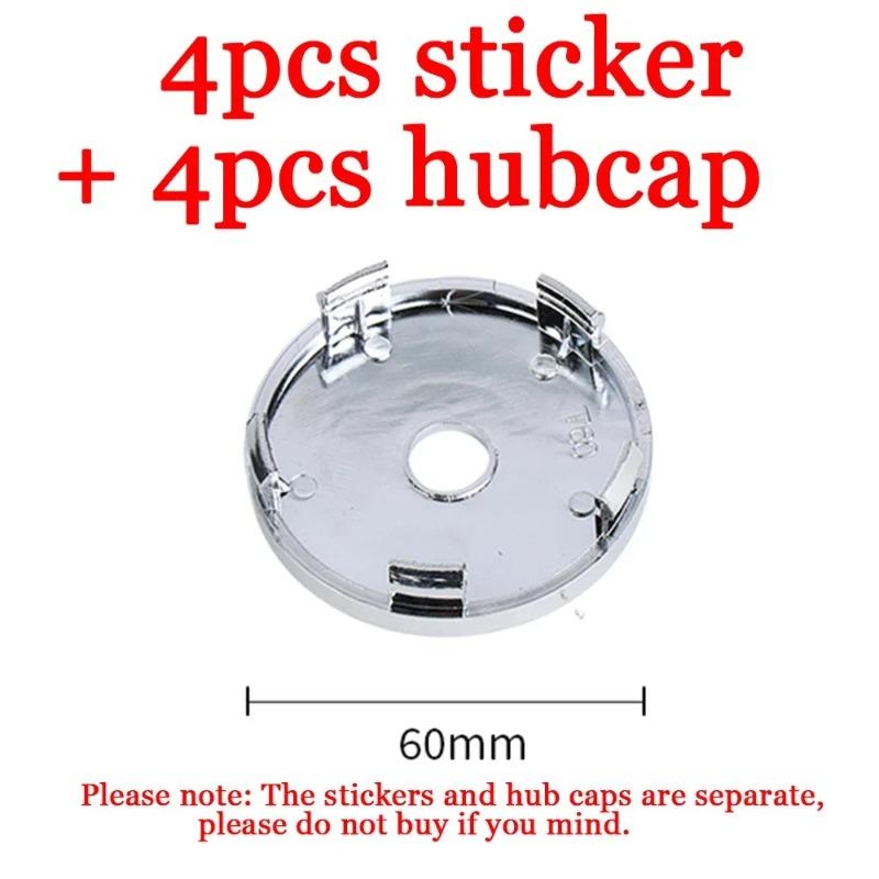 4pcs 56/60/65/68mm Car Wheel Center Hub Covers Hub Cap Decor Sticker For BMW M F31 F34 F32 E52 E53 E60 E90 E91 E92 E93 F01 F30