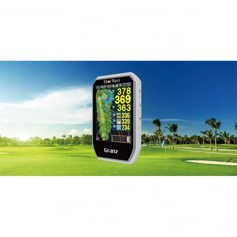 Shot Navi Granz BK Golf GPS Touch Panel Big Letters Ultra Lightweight 54g Made In Japan Equipped with the Latest GPS Chip Compatible with Michibiki