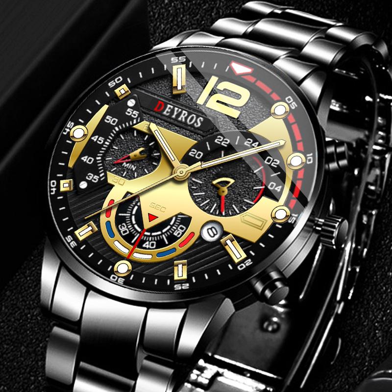 Moda Uomo Orologi in acciaio inossidabile Calendario Uomo Al quarzo Orologi  da polso Uomo di lusso Orologio analogico Relogio Masculino acquista in  modo economico — spedizione gratuita, recensioni reali con foto — Joom
