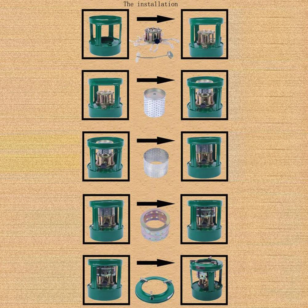 Kerosene Stove Iron Cooking Stove Core Portable Mini Camping Stove 8 Wicks Multipurpose Camping Equipment for Picnic Hiking Tool