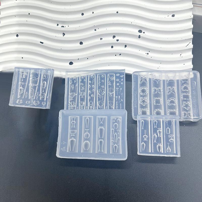 Cartoon Mini Porcelain Bottle Star Lantern Silicone Nail Mold Nail Stamping Decorations Nails Diy Design Manicure Art Tool