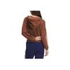 adidas Originals Women Soft Knit Long Sleeve Three-Stripes Casual Outerwear Jacket Brown JM8058