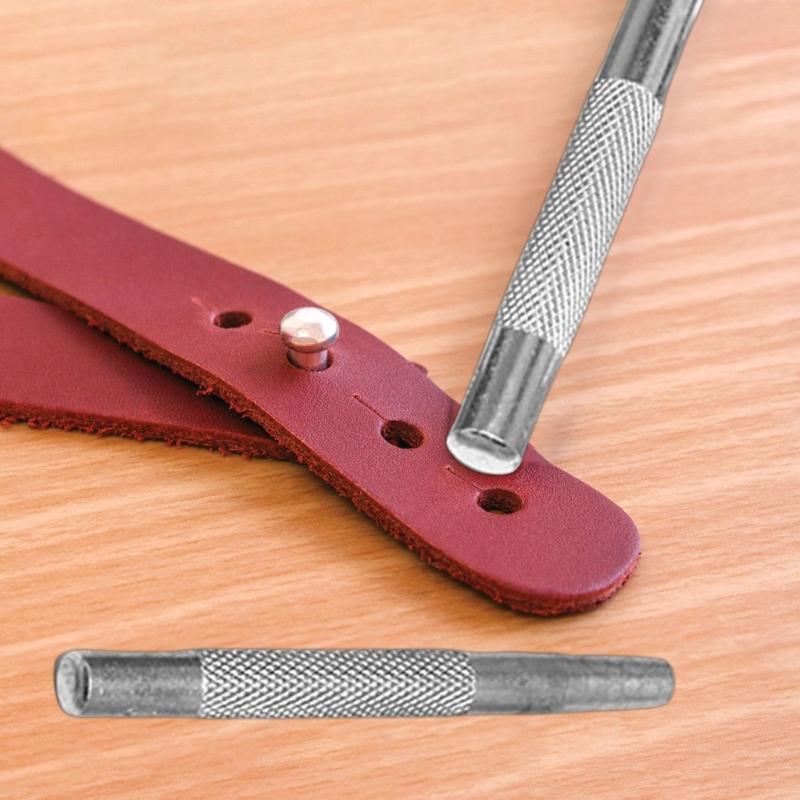 11 Pieces Leather Puch Tool Set Leather Craft Tool with Base Leather Punch Snap Kits Leather Craft Punch Hole Tool Kits