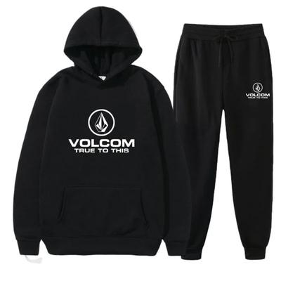 2025 neuer Volcom Herren Sport- und Freizeitanzug Herren Modeanzug Herren Herbst Neu Zweiteiliges Set Mit Kapuze