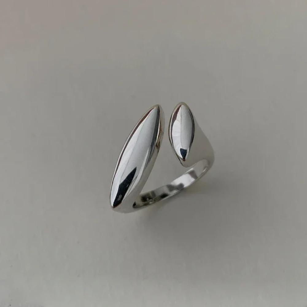 925 Silver Rings for Women Geometric Handmade Irregular Strip Ring Fashion Jewelry Gift