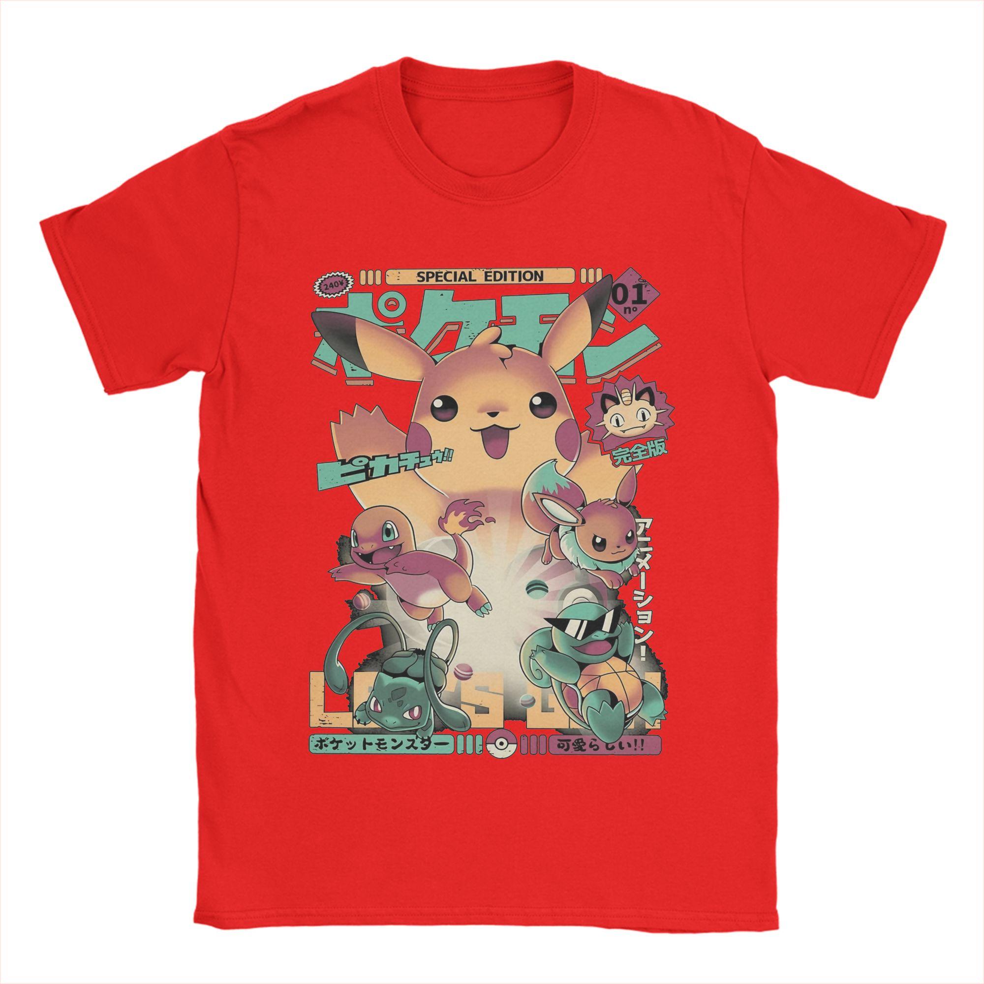 

PPokemon TShirts Unisex Novelty 100 Cotton Tees Round Collar Short Sleeve T Shirts Unique Clothing S