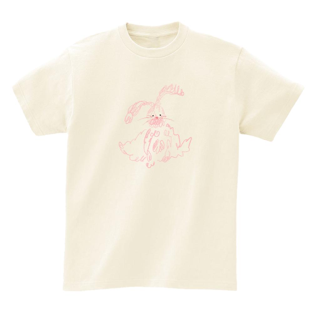 Awesome Us Baby Pink Bunny T-Shirts_4Color Cream/Xl