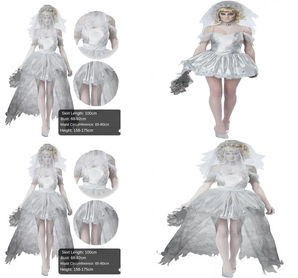 Stunning Ghost Bride Dress For Halloween And Cosplay Costume Events