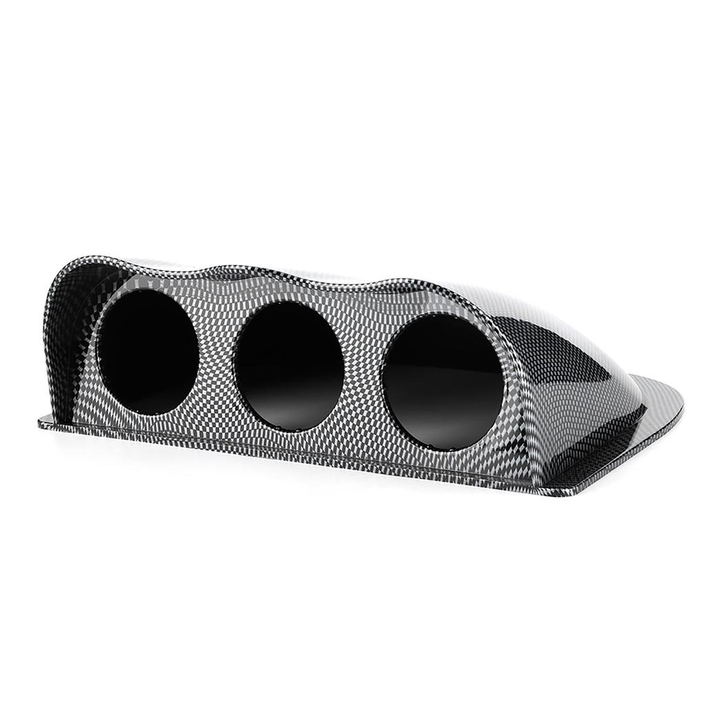 2in Triple Dash Gauge Pod 3 Hole Dashboard Meter Mount Bracket Universal Auto AccessoryCarbon Fiber
