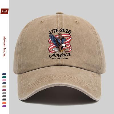 Pc Womens Casual Hat Th Anniversary of the Founding of the United States Commemorative Eagle and Stars and Stripes Print B