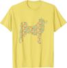 Norwegian Buhund Word Cloud Silhouette Graphic Print Men's Cotton T-Shirt Casual Trip Tee