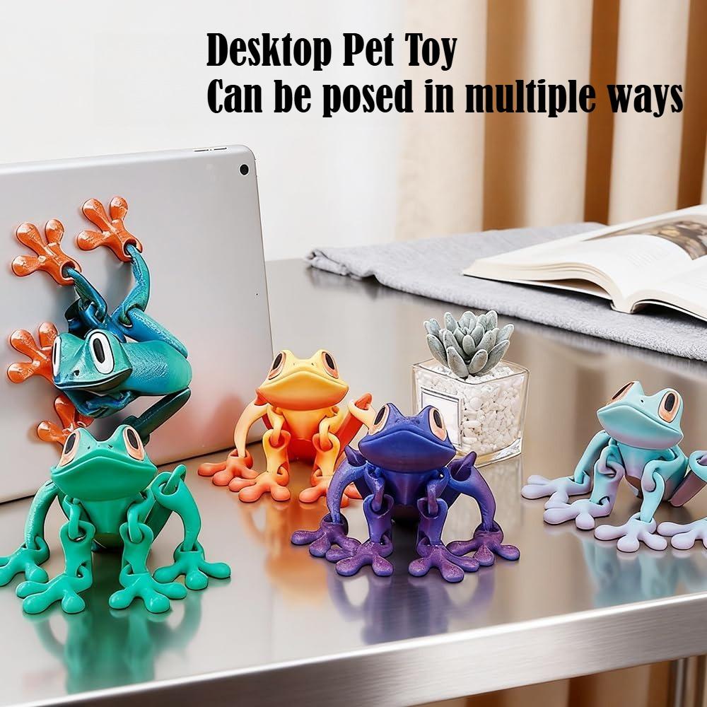 Spielzeug Modell 3D-Druck Froschfiguren Mit magnetischen Beweglichen Gelenken Stress Cartoon-Tier Kühlschrankmagnete Heimdeko 12cm