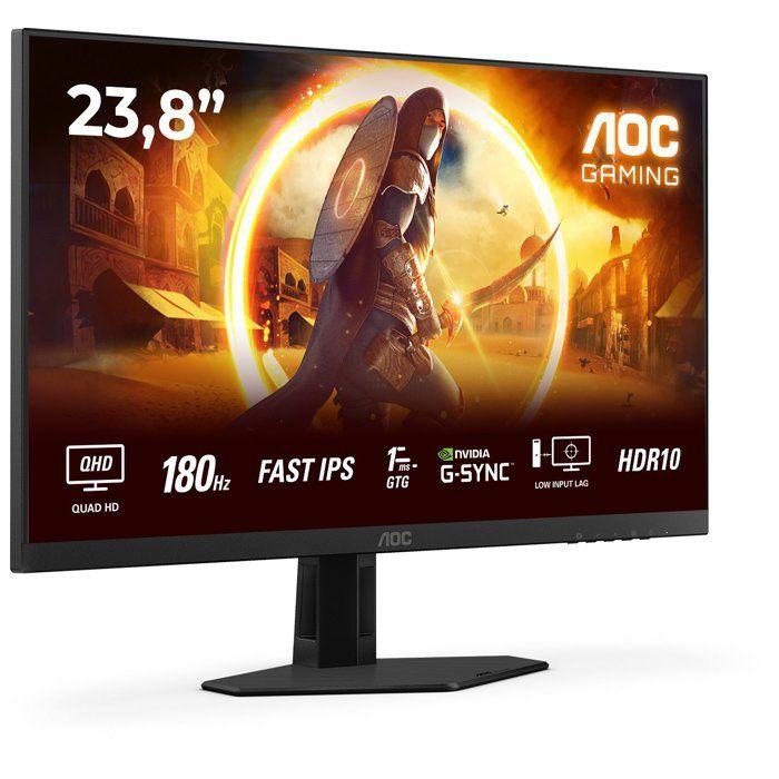 Ecran PC Gamer - AOC - 23,8'' - QHD - 180Hz - Dalle Fast IPS - 0,5ms - Q24G4RE