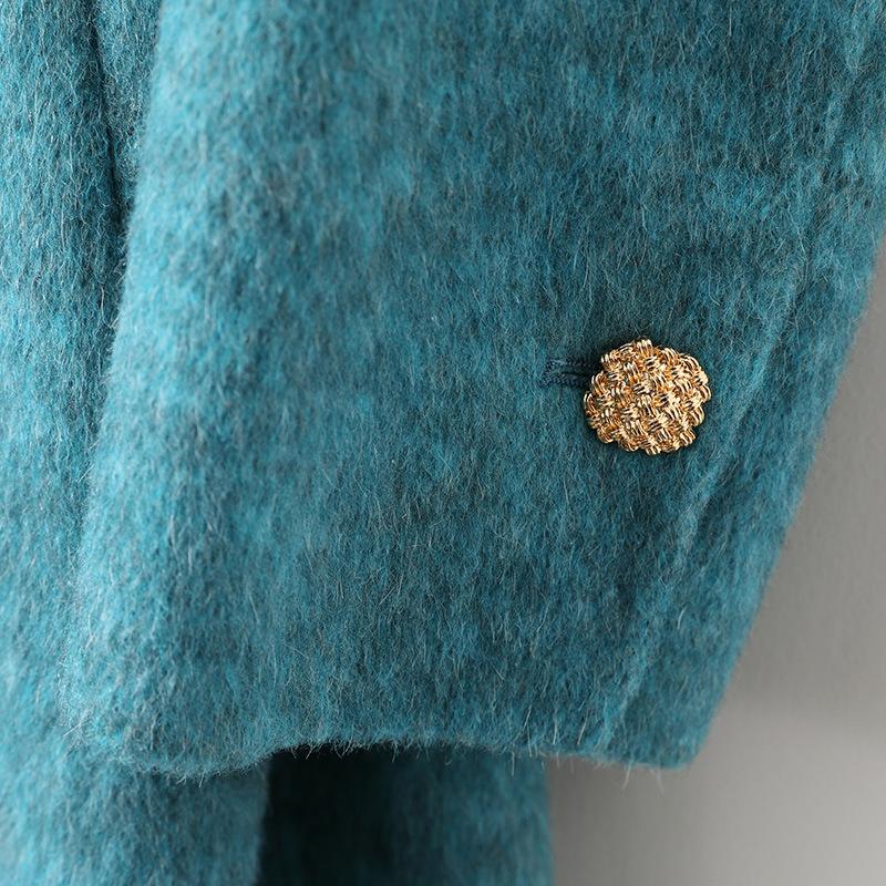 Double-sided Wool Coat Women's Medium and Long New Temperament High Rabbit Velvet Wool Coat Pure Handmade High-end Sense