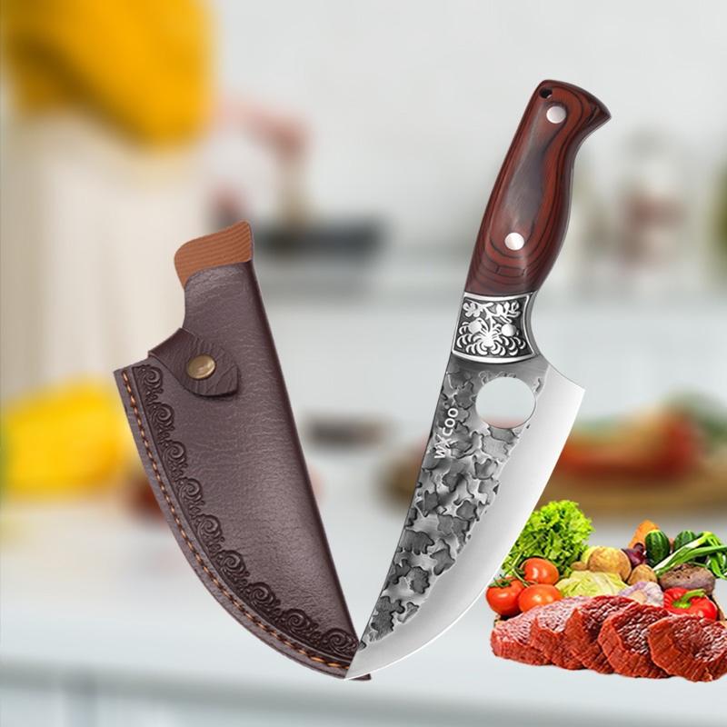 WXCOO Kitchen Knife Hand-Forged Boning Knife for Cutting Meat Fruit Barbecue Cleaver Household Cooking Accessories