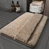 Memory Foam Microfiber Bath Mats Wipeable Instep Fluffy Soft Water-absorbent and Quick-drying Foot Mat Bathroom Non-slip Rug