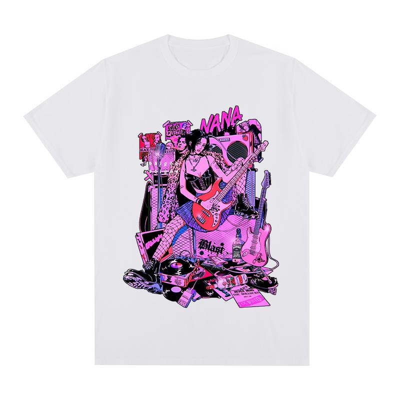 Black Stones Nana Osaki Vintage Tshirt Music Graphic Streetwear Cotton Men T shirt New Tee Tshirt Womens Tops S