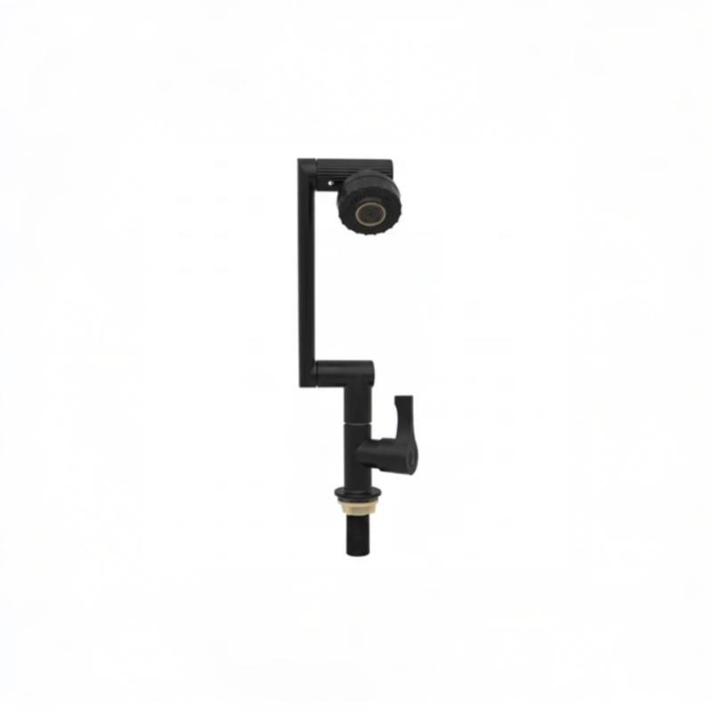 Black 1080° Swivel Robotic Arm Kitchen Faucet Dual Flow Modes Anti-Splash Brass Core for Home Kitchen Sink