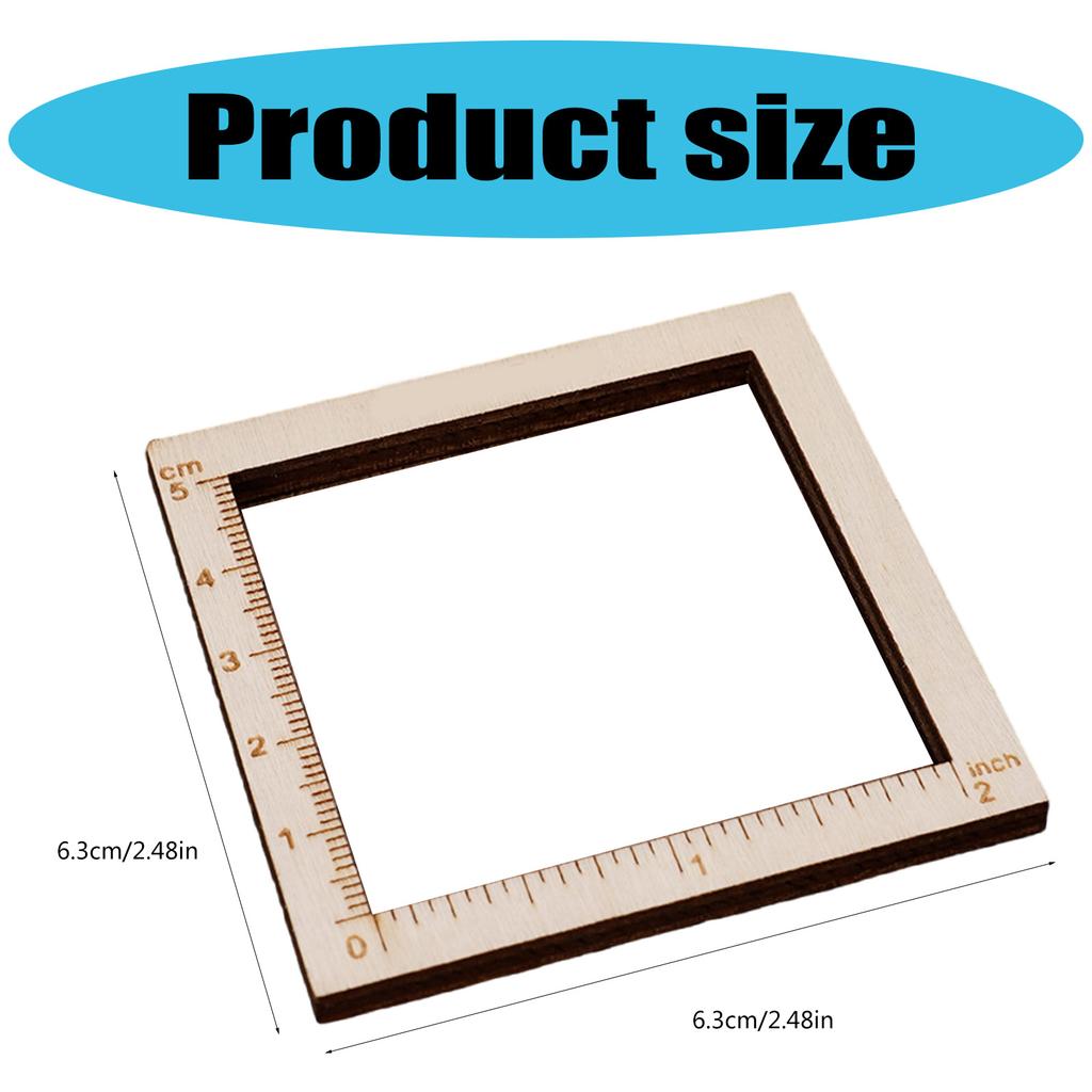 Wood Knitting Needle Gauge and Ruler Knitters Ruler Square Measuring Tool Knitting Tool Crochet Accessories