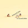 G23 Titanium CZ Zircon Ear Piercing Studs: Threaded, Fashionable Cochlea Jewelry Earrings