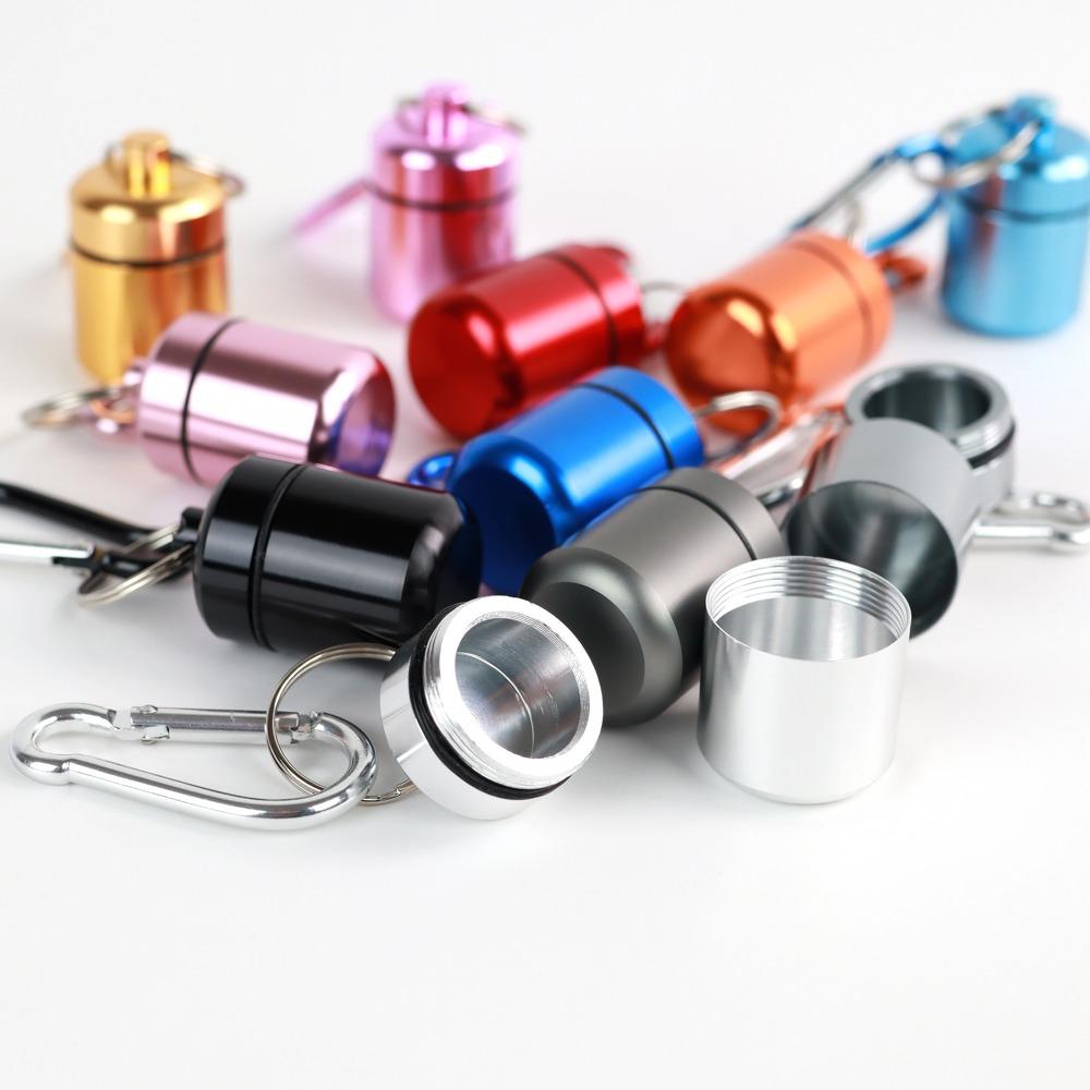 New Premuim Portable Mini Pill Case Keychain Box Waterproof Travel Container Bottle with Keyring for Medicine Ear Plug Jewelry