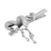 Metal Heart Hair Pin Sweet and Cool Style Silver Heart Design Girl Barrette Hair Side Clip for Decoration