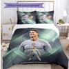 Set Lenzuola Stampate Cristiano Ronaldo 3 Pezzi Copriletto Accogliente Traspirante come Regalo per Inaugurazione Casa o Festa