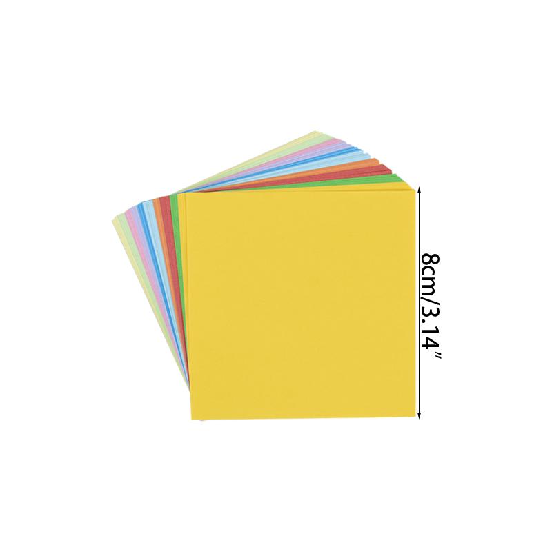 

100 шт. квадратная бумага для оригами, двухсторонняя однотонная складная бумага Lucky Wish, бумажный журавль, сделай сам, красочный скрапбукинг