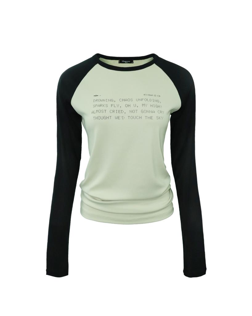 Maegolenseoul Drowning Loose Fit Raglan Long Sleeve Beige